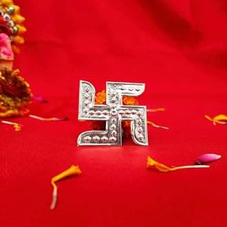 TORPPEZA Silver Swastik - Lucky and Decorative Item for House and Work, Signifying Wealth and Fortune (Size : L-3cm * W-3cm * H-0.1cm | Weight : 2gm Approxe)