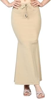 Saree Shapewear Petticoat for Women Smooth Curve Peticote Innerwear for Sarees sin Party Saree Shaper for Ladie Shape Wear Dress for Body Shaper Cotton Blended Petticoat Skirts for Women