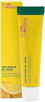 Yuzu Blemish Gel Cream - Lightweight Gel Moisturizer with Salicylic Acid (BHA) and Natural Extracts to Target Blemishes, Even Skin Tone, and Texture - Skin Care for Face