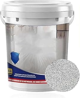 Epoxy Floor Paint, Self Leveling Epoxy Colored Sand Floor Paint, Epoxy Sand FloorPaint for Concrete, Resistant And Non-Slip, for High Gloss Marble Effect Garage Coating (Light Gray)