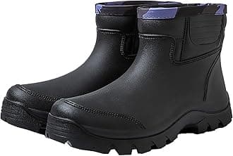 Rain Boots for Men PVC Waterproof Rubber Boots Mud Boot Short Ankle Boots