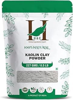 ‎H&C HERBAL INGREDIENTS EXPERT H&C Kaolin Clay Powder - 227 Grams | For Acne, Blackheads Skin Face Mask