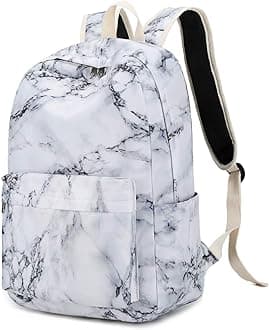 Backpack for Teen Girls Womens School Backpack Laptop Bookbags Travel Casual Rucksack Daypacks (Marble) One_Size