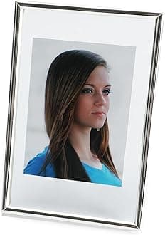 AhaGo Silver Floating Frame (4"x6",Vertical) with Romantic Heart, For Picture Sizes 3x5, 2x3,1x2, Tabletop Photo Frame, Classy Gift For Festival, Home or Wedding…