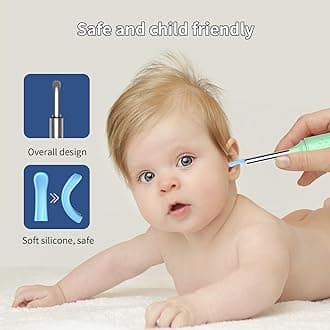 VITCOCO Ear Wax Removal 1080HD Ear Cleaner 3.5mm Wireless Otoscope, Ip67 Waterproof Ear Cleaning Kit For Android, Iphone, Ipad-Green