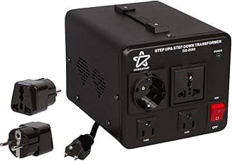 Hogdseirrs Voltage Converter Transformer, 110-220 to 220-240 Volts; Heavy Duty, Extra Durable Lifetime Coil, 5-Year-Warranty, 2500 Watts