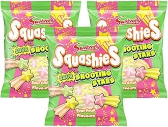 Squashie DrumStick Candies Variety Multipack - 3 Pack BUNDLE - IMPORTED FROM THE UK (NEW SOUR SHOOTING STARS (3PACK))