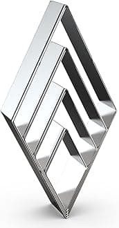 Rhombus Diamond Cookie Cutter Set - 4 Piece Assorted Sizes (5 Inch, 4 Inch, 3 Inch, 2 Inch) - Stainless Steel