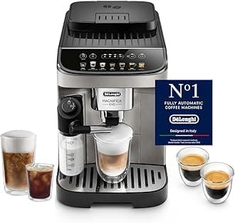 De'Longhi Magnifica EVO Fully Automatic Coffee Machine, Original Italian Brand, 12+ Hot & Cold Coffee Options, Patented LatteCrema Technology, Intuitive Colour Display, Bean to Cup, ECAM290.81
