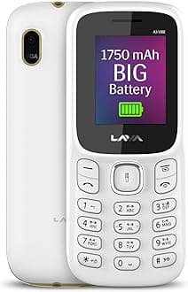 Lava A3 Vibe Dual Sim Keypad Mobile Phone | 1750mAh Big Battery | 1.8" Large Display | 7 Languages Read & Write Support | Vibration Alert (White Beige)