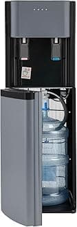 Bottom Loading Water Dispenser, for 20L/5.28 Gallon Hot & Cold Standing Water Dispenser with Temperature Settings of Hot Cold Water Cooler for Home Office Use (Dark Gray)
