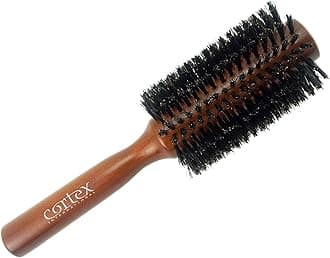 Cortex Professional 100% Boar Bristles Round Hair Brush Wood Handle For All Hair Types (2.75 Inch)