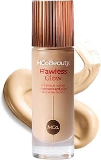 MCoBeauty Flawless Glow Luminous Skin Filter 2 Fair - 4-in-1 Liquid Foundation Primer Highlighter Makeup - Dewy Radiant Skin Tint with Squalane for Face - Buildable Glow Complexion Booster - 1 Fl Oz