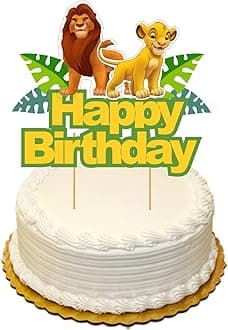 Lion King Cake Topper, Cake Toppers for Kids, Girls, Toddlers, Boys, Simba Cake Decoration Supplies, Lion King theme Cake Accessories, Handmade Topper