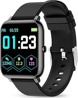 KALINCO Smart Watch, Fitness Tracker with Heart Rate Monitor, Blood Pressure, Blood Oxygen Tracking, 1.4 Inch Touch Screen Smartwatch Fitness Watch for Women Men Compatible with iOS Android