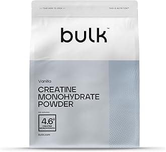 Creatine Monohydrate Powder, Vanilla, 500 g, 100 Servings, Packaging May Vary