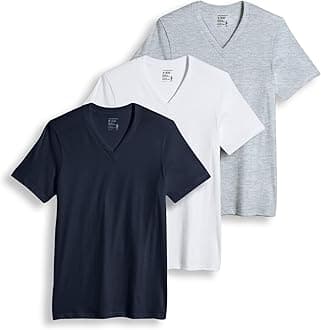 T-Shirts for Men - V Neck Undershirts, Cotton Men's T-Shirts - 3 Pack