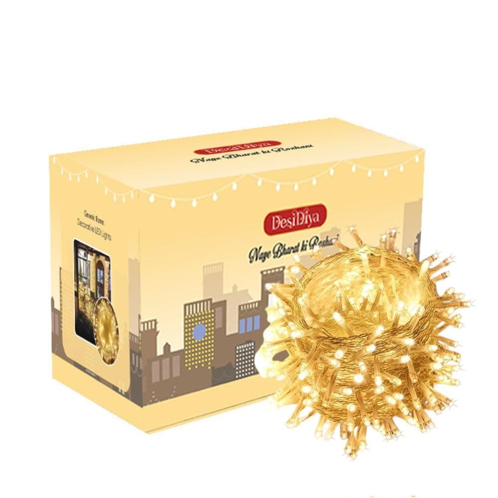 35 Feet Long LED Power Pixel Serial String Light, 360 Degree Light in Bulb | Copper Led Pixel String Light for Home Decoration,Diwali,Christmas(Warm White) Pack of 1