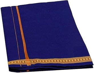 Fancy Border Colored Single Layer Pentex Dhoti Mundu Vesti 2.0mts