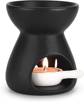 ComSaf Aroma Pot, Pottery, Aroma Burner, Aroma Diffuser, Black