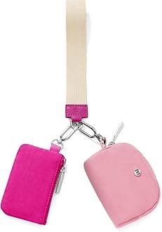 Mum's Memory Mini Zip Around Wristlet Wallets for Women -KeyChain Wallet with Detachable Dual Pouch Wristlet -Key Chain Coin Purse Small Wallets