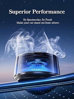 Ceeniu Smart Car Air Fresheners, 2024 Natural Scenic Scent New Smell Car Diffuser, Multi-Sensory Enjoyment, Auto On/Off, Adjustable Intensity, Two Refills Lasting 200+ Hours, Gift for Men & Women