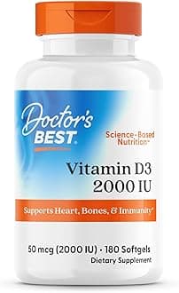 Doctor'S Best - Vitamin D3 2000 Iu 180 Softgels 80342