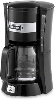 Delonghi ICM15210 1.3 Litre 900 Watts Filter Coffee Maker 10-15 Cup Capacity, Black