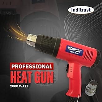 Inditrust 2000 Watt professional heat gun hot air gun with dual temperature setting for Shrink Wrapping, Packing, Paint removal heat gun designed for industrial use (RED)