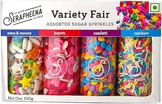 Serapheena Sugar Sprinkles - Variety Fair, 100g | Cakes and Cupcakes Decoration Kit