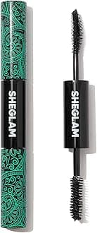 SHEGLAM 2 In 1 Black Volume and Length Waterproof Mascara Long Lasting Dual-Ended Tubing Eye Makeup