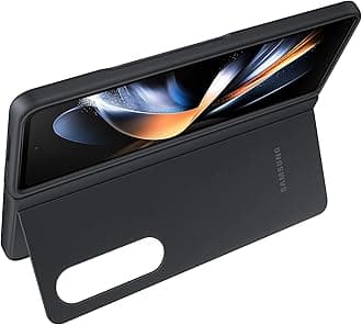 Samsung Plastic Galaxy Z Fold4 Slim Standing Cover, Protective Phone Case, Prop Up For Hands Free Viewing, Soft, Matte Surface, Us Version, Black