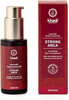 STRONG AMLA hair oil, 100% natural, herbal, vegan, promotes growth, prevents hair loss & gray hair, strengthens roots, silicone-free, Ayurvedic hair care, organic beauty 1.69oz