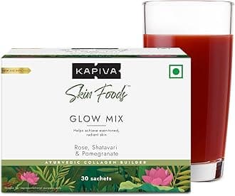 Skin Foods Glow Mix | Ayurvedic Skin Supplement, Collagen Powder | Skincare for Glowing & Healthy Skin (30 Sachets)