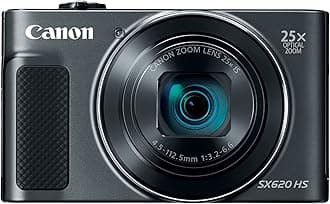 Canon PowerShot SX620 HS 20.2 MP Digital Compact Camera (3 Inch Display, 25 x Optical Zoom, Wi-Fi, NFC, Full HD Video) - Black