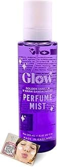 Glow Perfume Mist Spray 250ml - Long-Lasting Body & Hair Fragrance, Premium Scented Body Mist Sprays for Women, Made in the UK - Includes ShopZee Skincare eBook (Golden Vanilla & Warm Sandalwood)