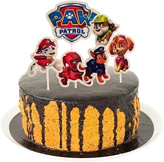 Pretty Ur Party Paw Patrol theme Cake Topper, Cake Toppers for Kids, Girls, Cake Decoration Supplies, Paw Patrol theme Cake Accessories, Handmade Topper