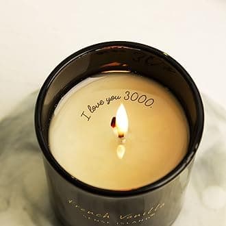 French Vanilla Candle Gifts for Her Creamy Vanilla Scented Candles 100% Soy Candle with Premium Gift Box with Black Ribbon I Candles for Women and Men
