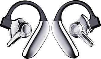 Hearing Aids, Bluetooth Hearing Aids for Seniors with Noise Cancelling and Volume Control, Fashionable and Trendy Rechargeable Hearing Aids for Hearing Loss (Silver)