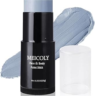 MEICOLY Grey Face Body Paint Stick(1.06 Oz),Sweatproof Waterproof Full Body Paint ,Blendable Face Paint for Halloween SFX Zombie Homestuck Grayscale Cosplay Makeup