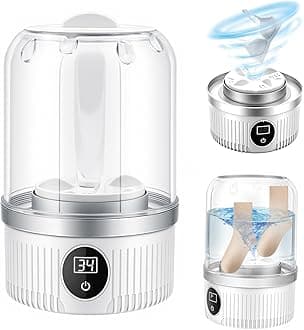 Portable Washing Machine, Underwear Washing Machine, Small Washing Machine, Mini Washing Machine, Rechargeable Cordless Washing Machine, Washing Cup for Bra, Underwear, Socks
