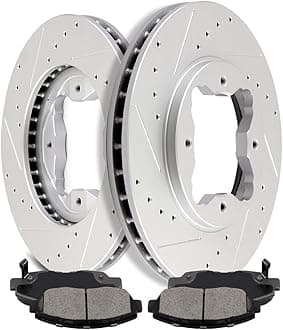 SCITOO Front 10.24" Brake Pads and Rotors Kits Fit For Acura CL 1997,For Honda For Accord 1990 1991 1992 1993 1994 1995 1996 1997