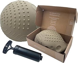 Edushape Texture-iffic Sensory Ball for Baby - 7" Baby Ball That Helps Enhance Gross Motor Skills for Kids - Toddler Ball with 8 Sections of Different Tactile Patterns