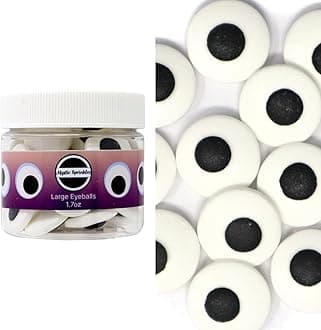 Mystic Sprinkles Halloween Candy Shape Sprinkles (Large Eyeballs, 2oz Jars)