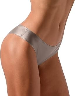 Thongs for Women Sexy Ice Silk Panties Seamless Bikini Underwear No Show Ladies Low Waist Underwear