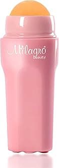 Milagro Beauty Super Lustrous Face Roller Volcanic Oil Absorbing Tool For Oily Skin | Reusable Skincare Ball | At-Home & On-The-Go | Mini Massage | Pink