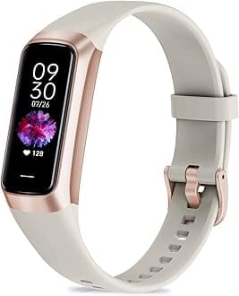 Fitness Tracker with 24/7 Heart Rate, Blood Oxygen Blood Pressure Sleep Monitor, Activity Trackers 5 ATM Waterproof,Step Calorie Counter Pedometer Health Smart Watch for Women Men(Bei)