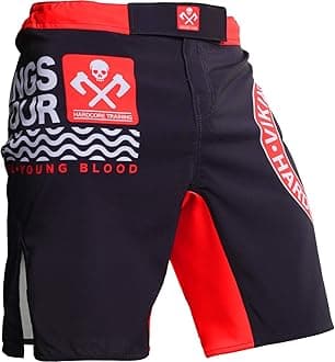 Hardcore Training Fight Shorts Men's Boxing MMA Combat BJJ Grappling Fitness Muay Thai Kickboxing No Gi UK Alpha Regular
