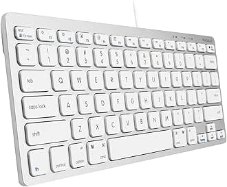 SLIMKEYCA, compact USB-A Keyboard for Mac, US QWERTY Key Cap Layout