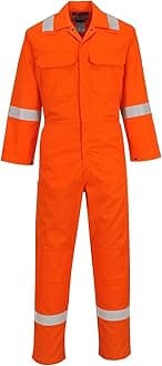 BIZ5 Men's Hi Vis FR Coveralls - Bizweld Iona Flame Resistant Fireproof Workwear Overalls